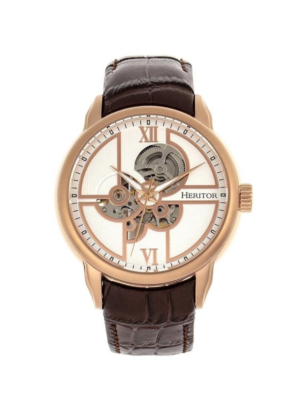 NWT Heritor Sanford Automatic White Dial Men's Watch